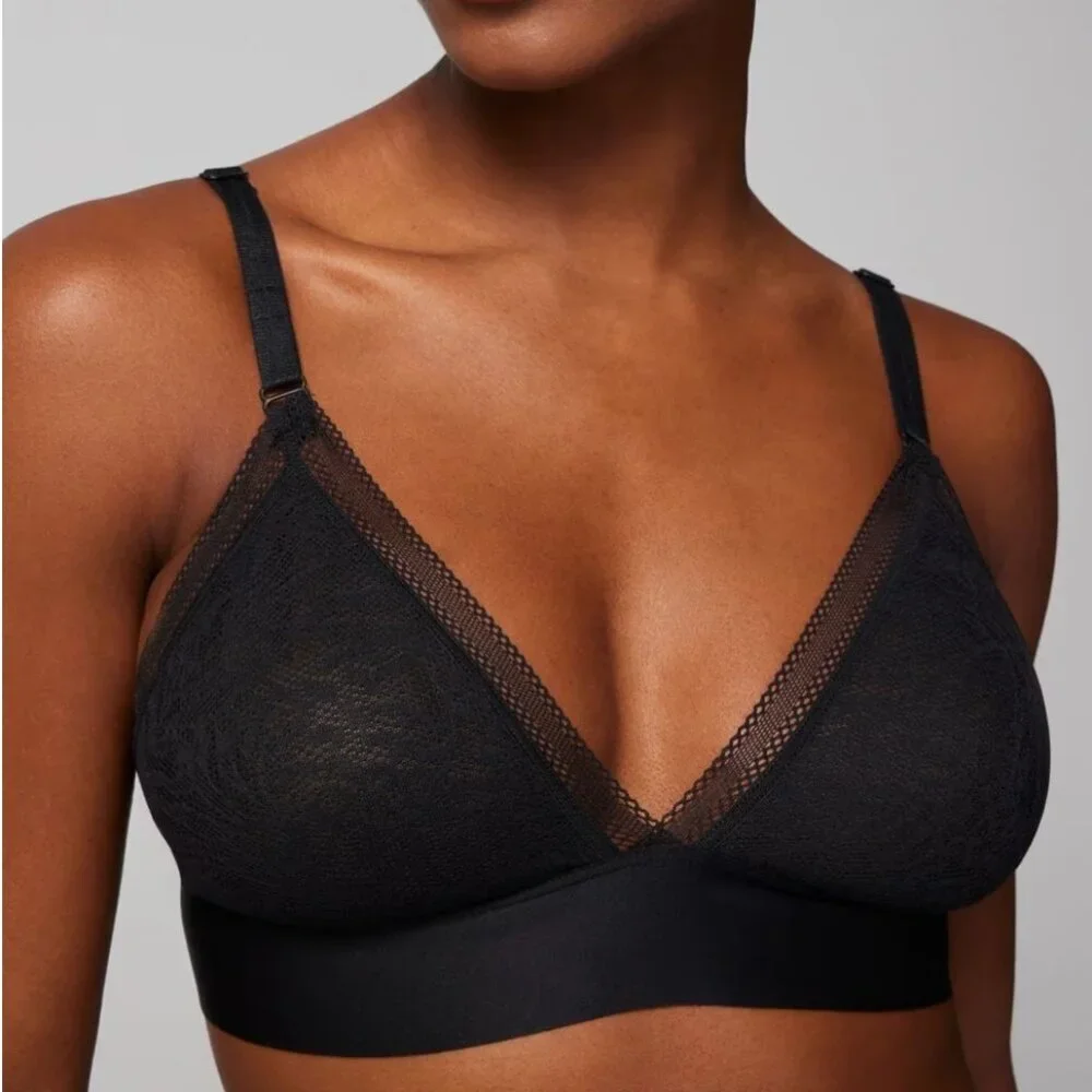Soma Lace Triangle Bralette – Black, Size M, NWT - Picture 2 of 4